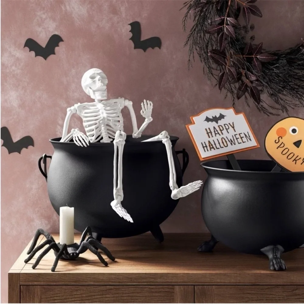 Large Halloween Metal Cauldron Black - Threshold
